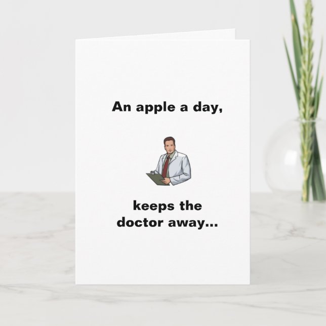 An Apple a Day, Keeps the Dr Away Card (Front)