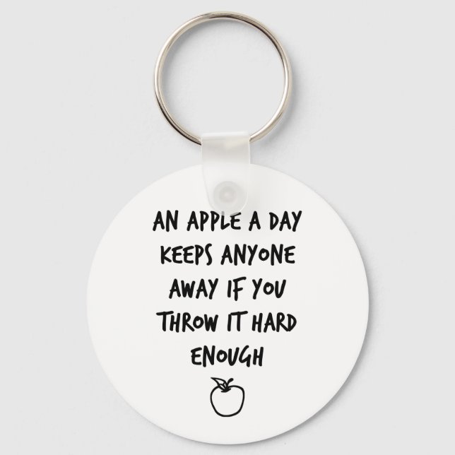 An Apple A Day Key Ring (Front)