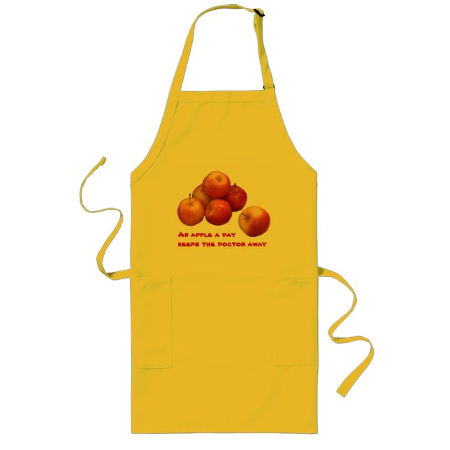 An Apple a Day Long Apron (Front)