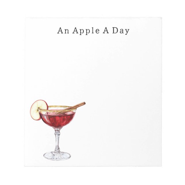 An Apple A Day   Notepad (Front)