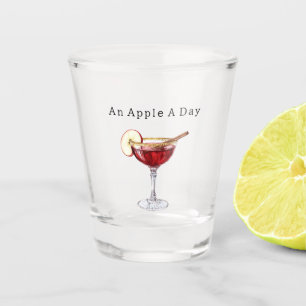 An Apple A Day Shot Glass