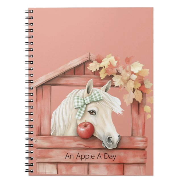 An Apple A Day White Horse Notebook (Front)