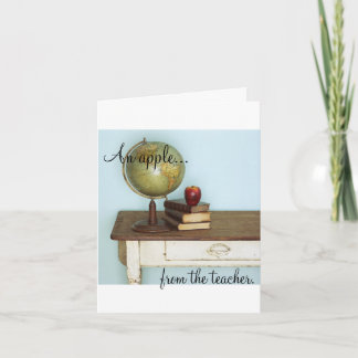 An Apple FROM the Teacher Thank You Card
