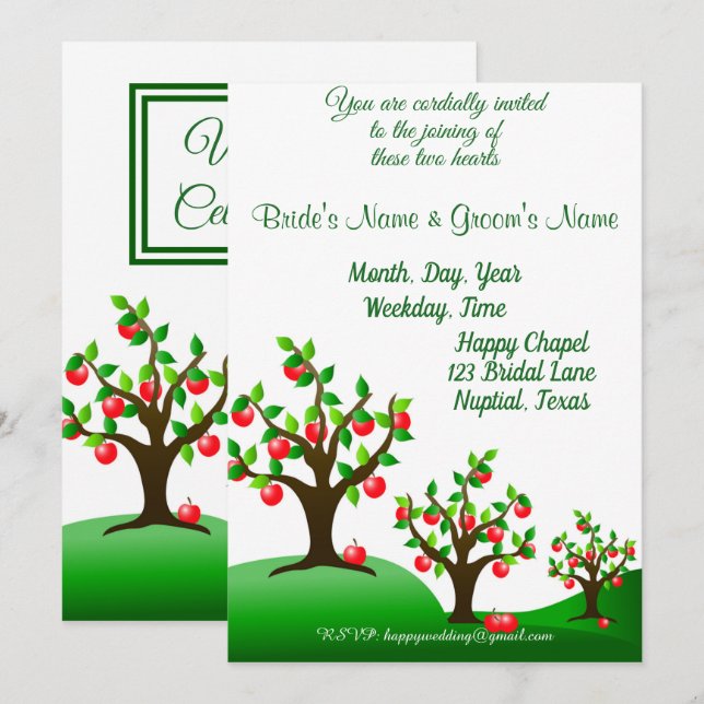 An Apple Orchard Invitation (Front/Back)