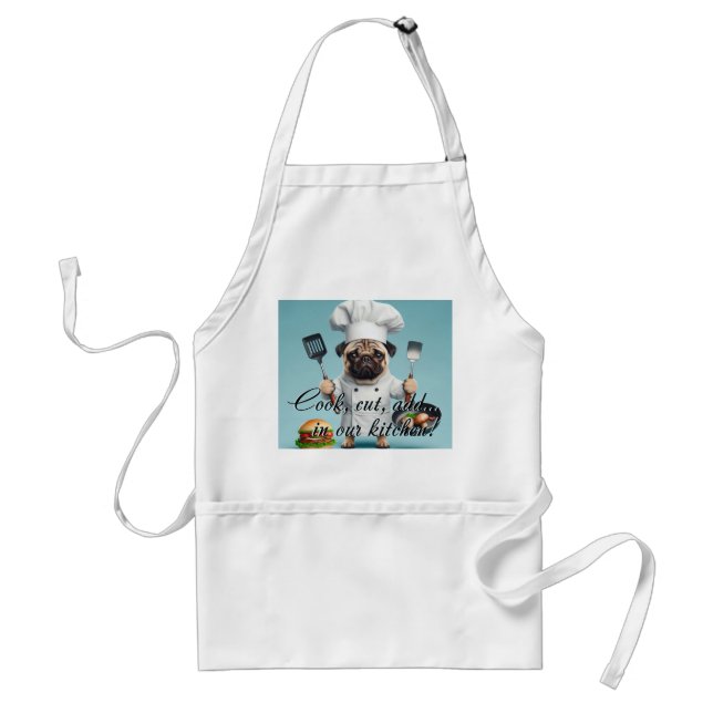 An apron Cook, cut, add... in our kitchen! (Front)