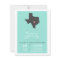 An Aqua Coloured Texas Wedding Invitation