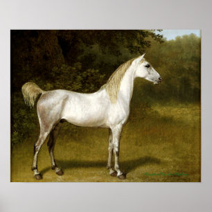 An Arab Stallion in a Landscape - Jacques-Laurent Poster