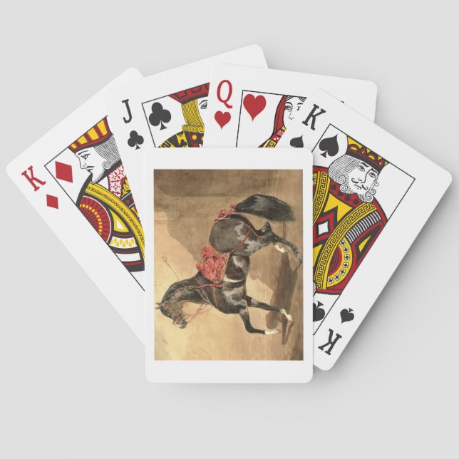 An Arabian Horse (w/c laid down on paper) Playing Cards (Back)