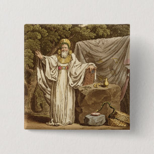 An Arch Druid in his Judicial Habit, engraved by R 15 Cm Square Badge