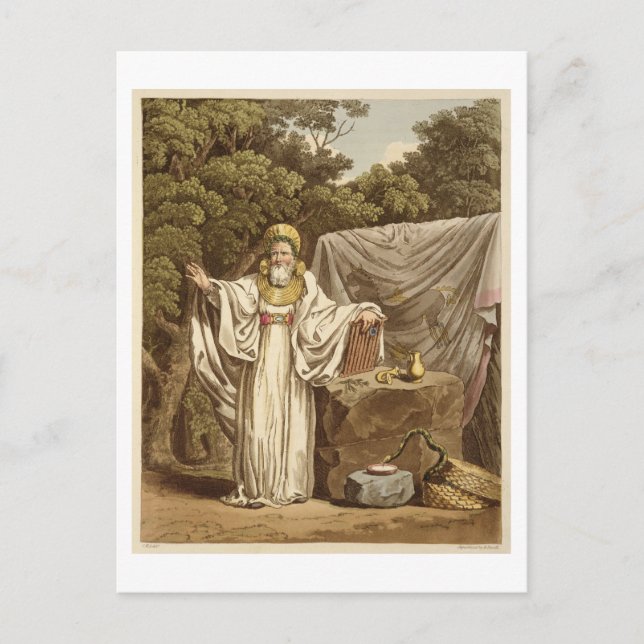 An Arch Druid in his Judicial Habit, engraved by R Postcard (Front)