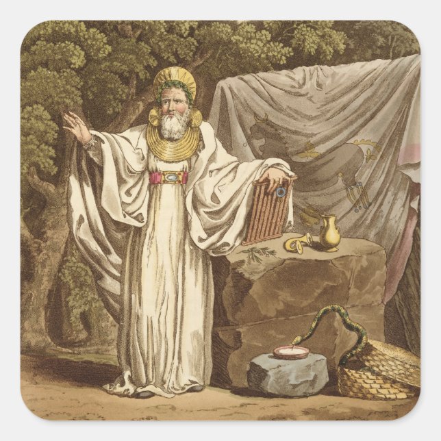 An Arch Druid in his Judicial Habit, engraved by R Square Sticker (Front)
