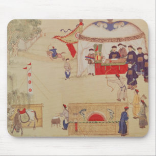 An archery contest, late 18th century mouse mat
