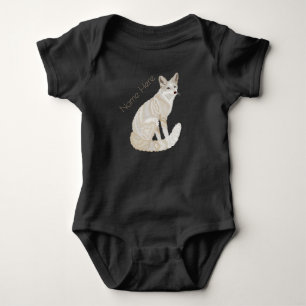 An Arctic Fox Retro Chic Cute Animal Theme Fashion Baby Bodysuit