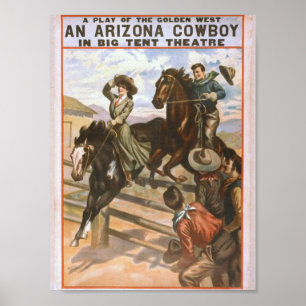 An Arizona Cowboy Retro Theatre Poster