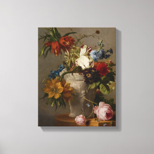 An Arrangement with Flowers, 19th century Canvas Print