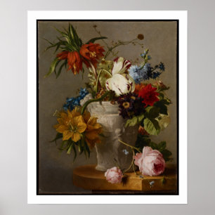 An Arrangement with Flowers, 19th century Poster