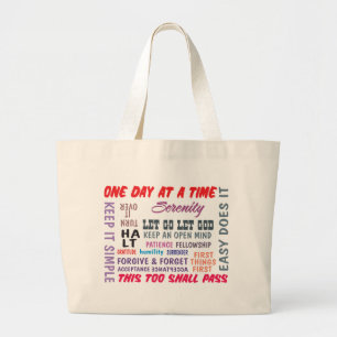 an array of aa slogans large tote bag