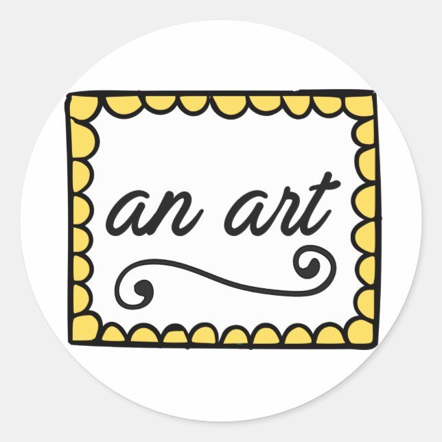 An Art Round Sticker (Front)