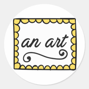 An Art Round Sticker