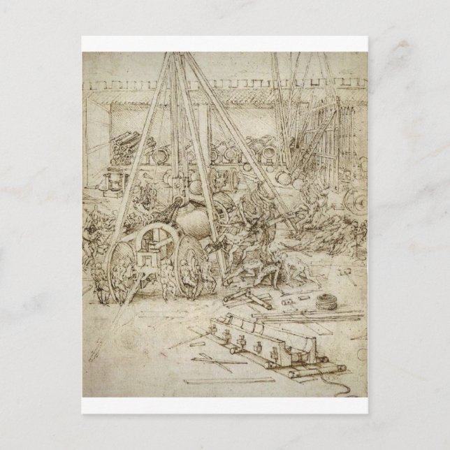 An artillery park postcard (Front)