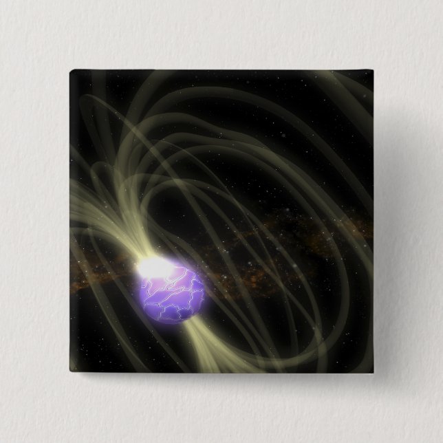 An artist conception of the SGR 1806-20 magneta 15 Cm Square Badge (Front)