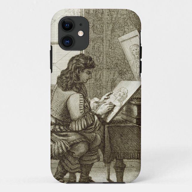 An artist copying onto an engraving plate, printed Case-Mate iPhone case (Back)