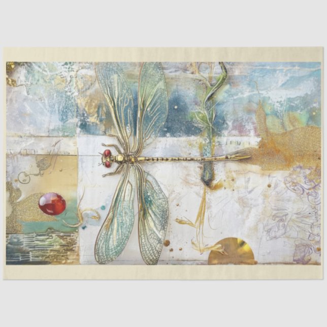 An Artistic Dragonfly Series Design #11 Tissue Paper (Front)