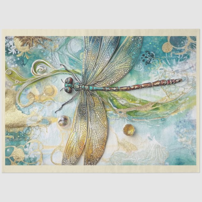An Artistic Dragonfly Series Design #13 Tissue Paper (Front)