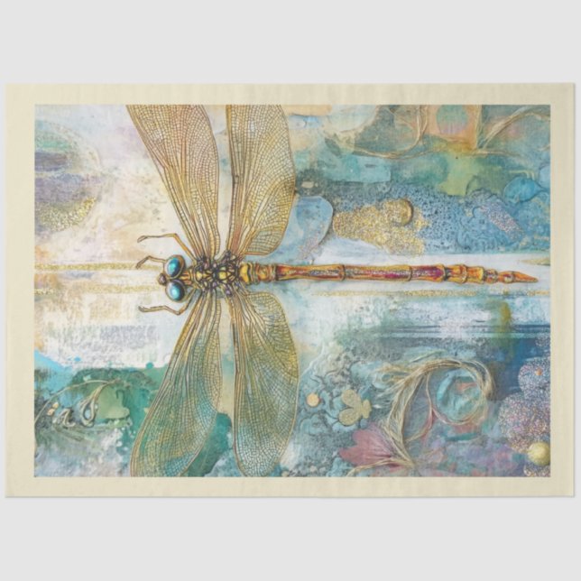 An Artistic Dragonfly Series Design #14 Tissue Paper (Front)