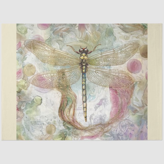 An Artistic Dragonfly Series Design #2 Tissue Paper (Front)