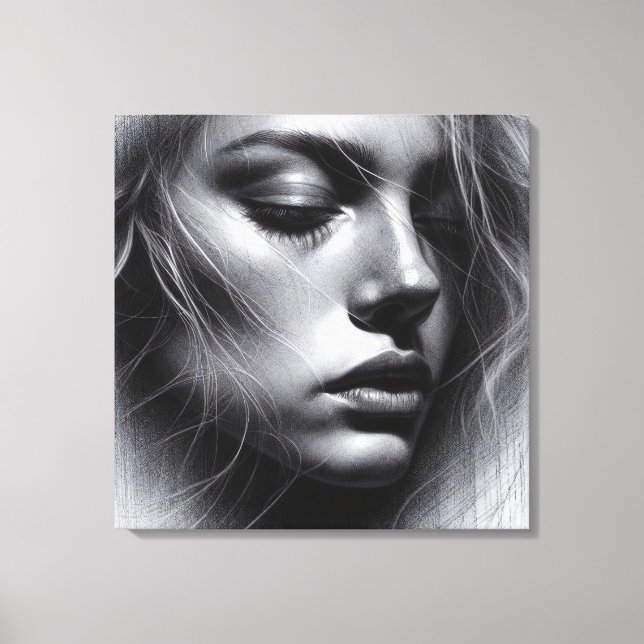 An Artistic Interplay of Light and Dark Canvas Print (Front)