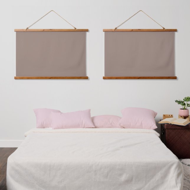 An artistic portrayal of brown colour, showcasing  hanging tapestry (Bedroom)