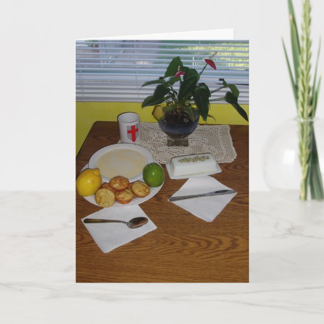 "An Artist's Breakfast" Birthday Card (Front)