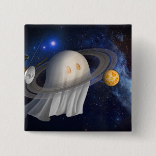 An artist's Halloween illustration 15 Cm Square Badge