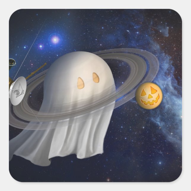 An artist's Halloween illustration Square Sticker (Front)