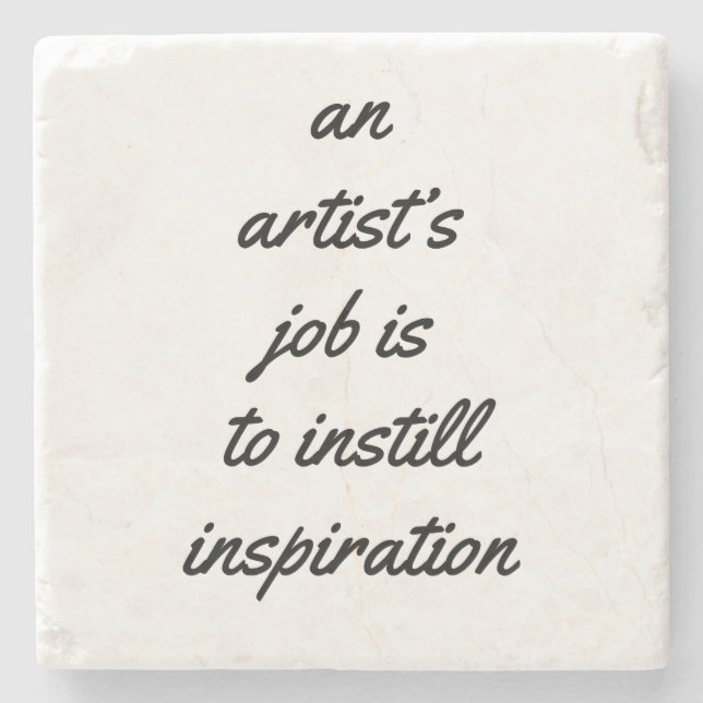 An Artist's Job Marble Stone Coaster (Front)