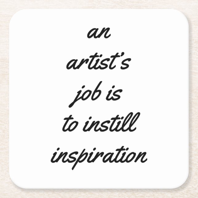 An Artist's Job Paper Coaster (Front)