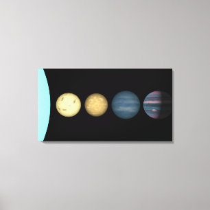An artist's rendition comparing brown dwarfs 2 canvas print