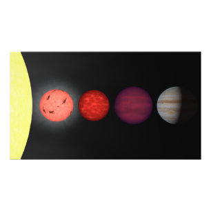 An artist's rendition comparing brown dwarfs photo print