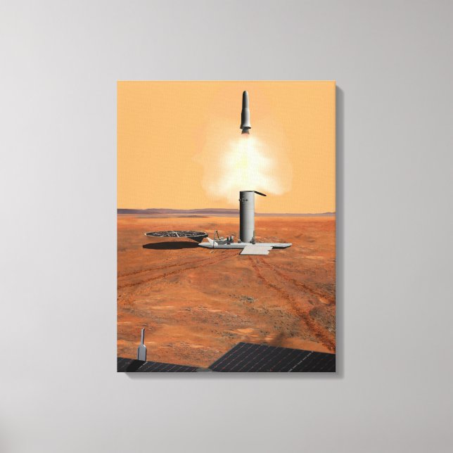 An Ascent Vehicle Leaving Mars. 2 Canvas Print (Front)