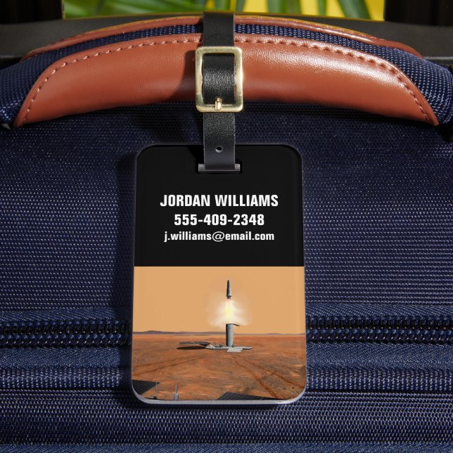 An Ascent Vehicle Leaving Mars. 2 Luggage Tag (Front Insitu 2)