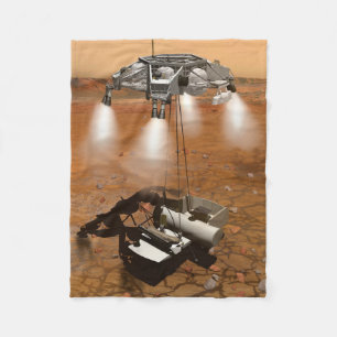 An Ascent Vehicle Leaving Mars. Fleece Blanket