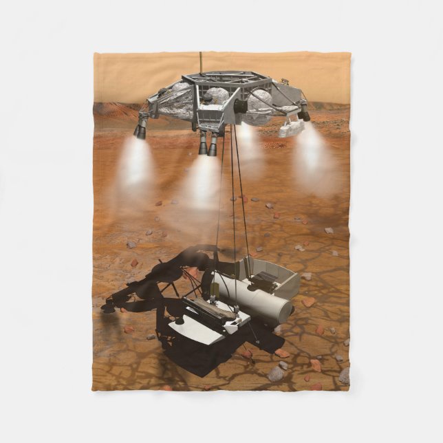 An Ascent Vehicle Leaving Mars. Fleece Blanket (Front)