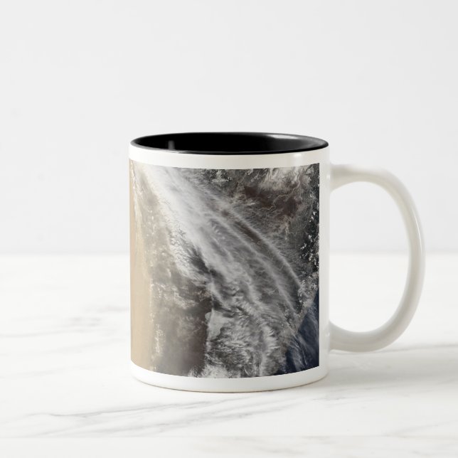 An Asian dust storm crosses the Pacific Two-Tone Coffee Mug (Right)