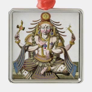 An aspect of Shiva, from 'Voyage aux Indes et a la Metal Tree Decoration