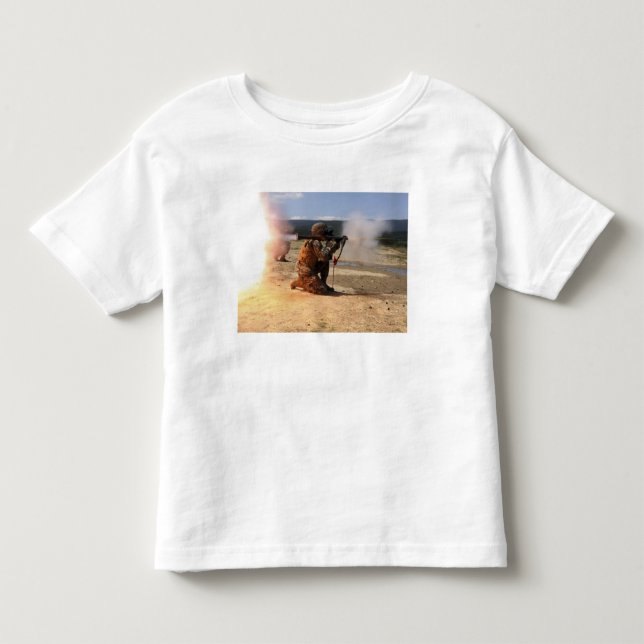 An assaultman fires a Rocket Propelled Grenade Toddler T-Shirt (Front)