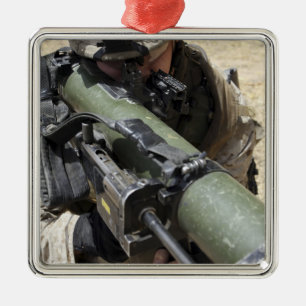 An assaultman metal tree decoration