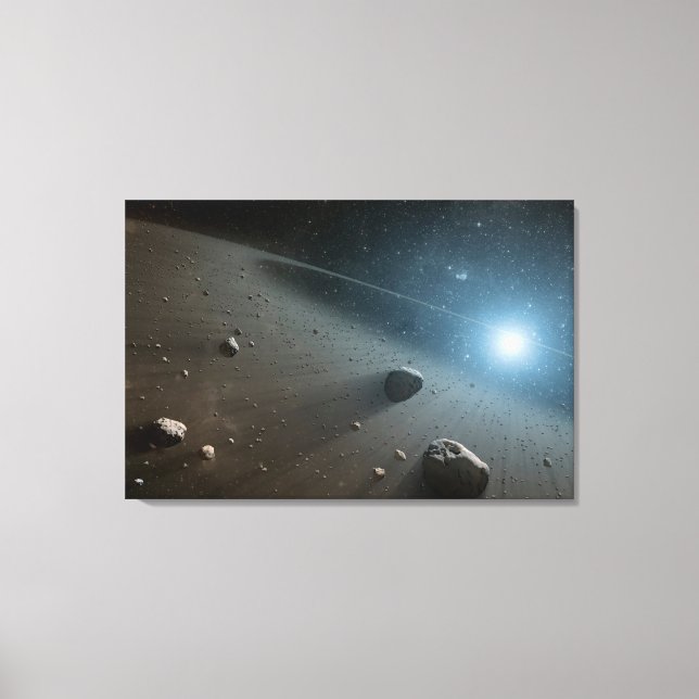 An Asteroid Belt Around The Bright Star Vega. Canvas Print (Front)