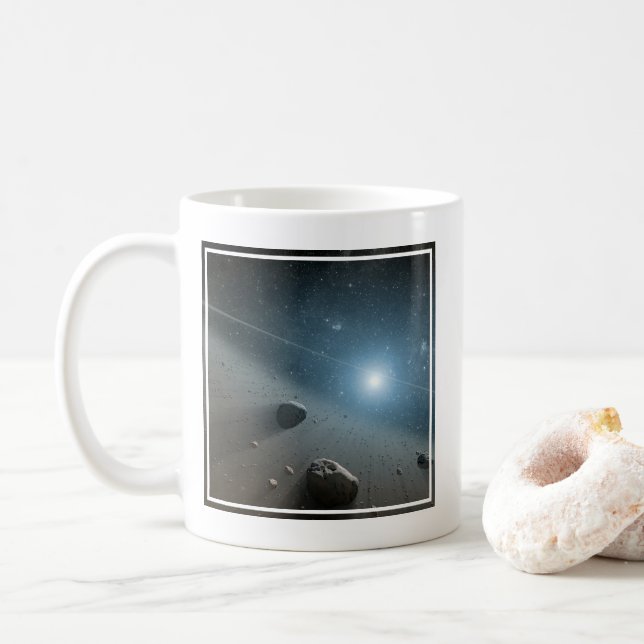 An Asteroid Belt Around The Bright Star Vega. Coffee Mug (With Donut)