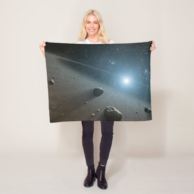 An Asteroid Belt Around The Bright Star Vega. Fleece Blanket (In Situ)